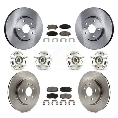 Kit de rotors et plaquettes de frein, roulement de moyeu avant et arrière (10 pièces) pour Chevrolet Malibu Impal