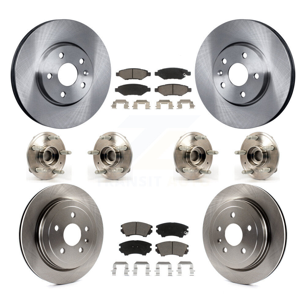 Kit de Rotor et plaquettes de frein à disque, roulement de moyeu avant et arrière (10 pièces) pour Chevrolet Camar