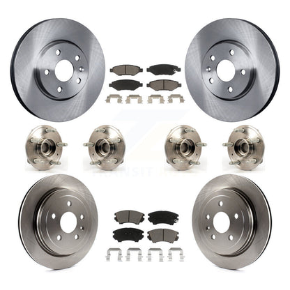 Kit de Rotor et plaquettes de frein à disque, roulement de moyeu avant et arrière (10 pièces) pour Chevrolet Camar