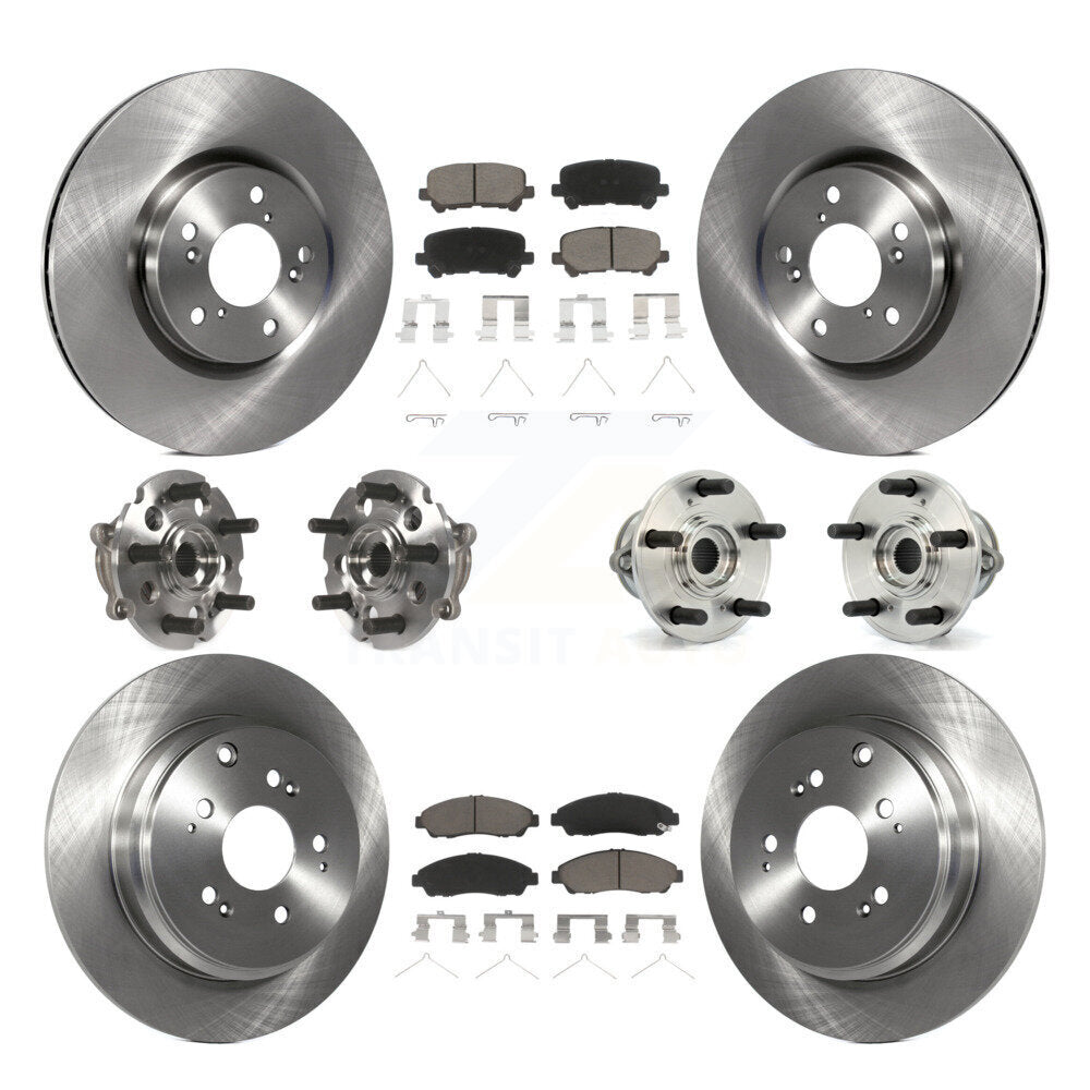 Kit de plaquettes de Rotor de frein, roulement de moyeu avant et arrière (10 pièces) pour Honda Pilot Acura MDX ZD
