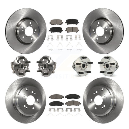 Kit de plaquettes de Rotor de frein, roulement de moyeu avant et arrière (10 pièces) pour Honda Pilot Acura MDX ZD