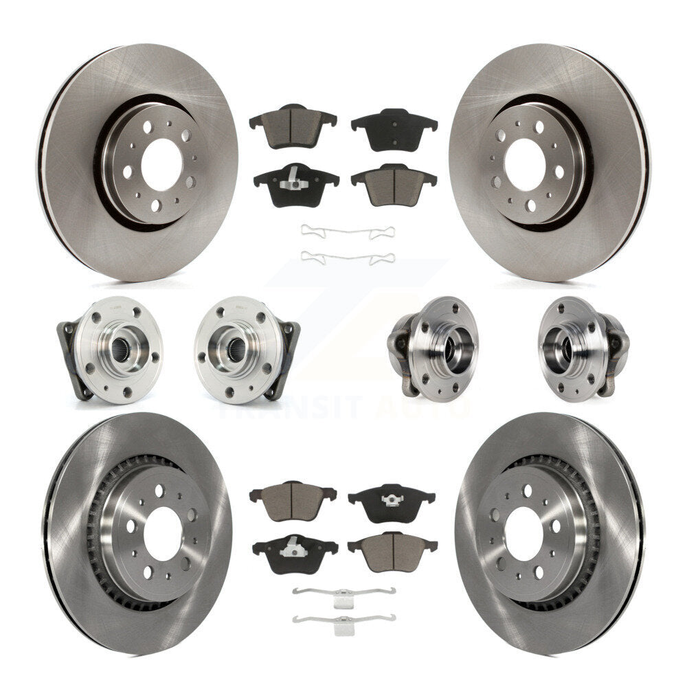 Kit de rotor et de plaquettes de frein avec roulement de moyeu avant et arrière (10 pièces) pour Volvo XC90 AW 2008 – 2014