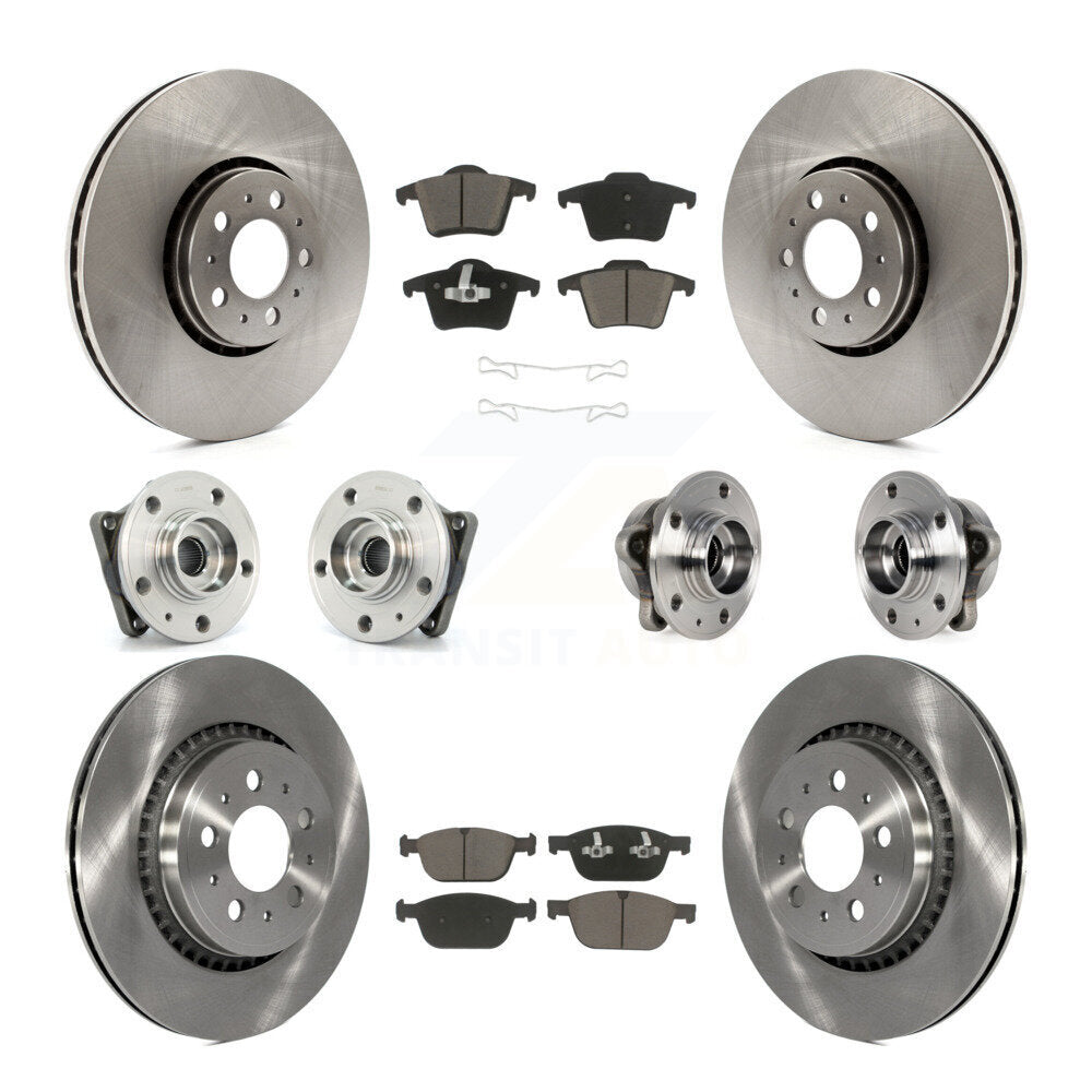 Kit de rotor et de plaquettes de frein avec roulement de moyeu avant et arrière (10 pièces) pour Volvo XC90 AW 2008 – 2014