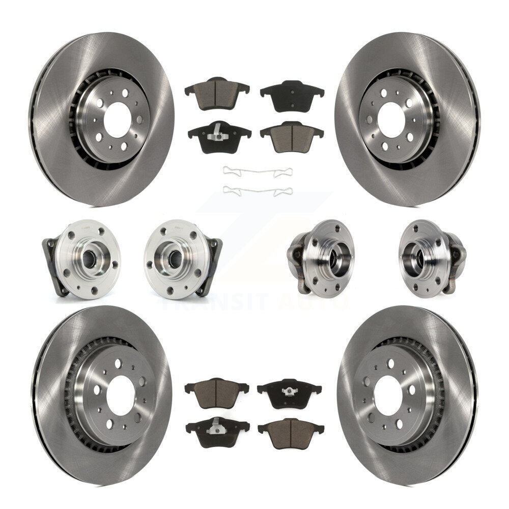 Kit de rotor et de plaquettes de frein avec roulement de moyeu avant et arrière (10 pièces) pour Volvo XC90 AW 2008 – 2014