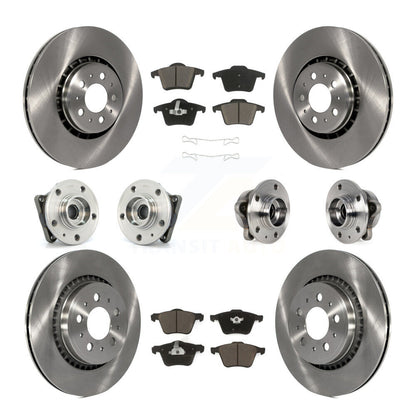 Kit de rotor et de plaquettes de frein avec roulement de moyeu avant et arrière (10 pièces) pour Volvo XC90 AW 2008 – 2014