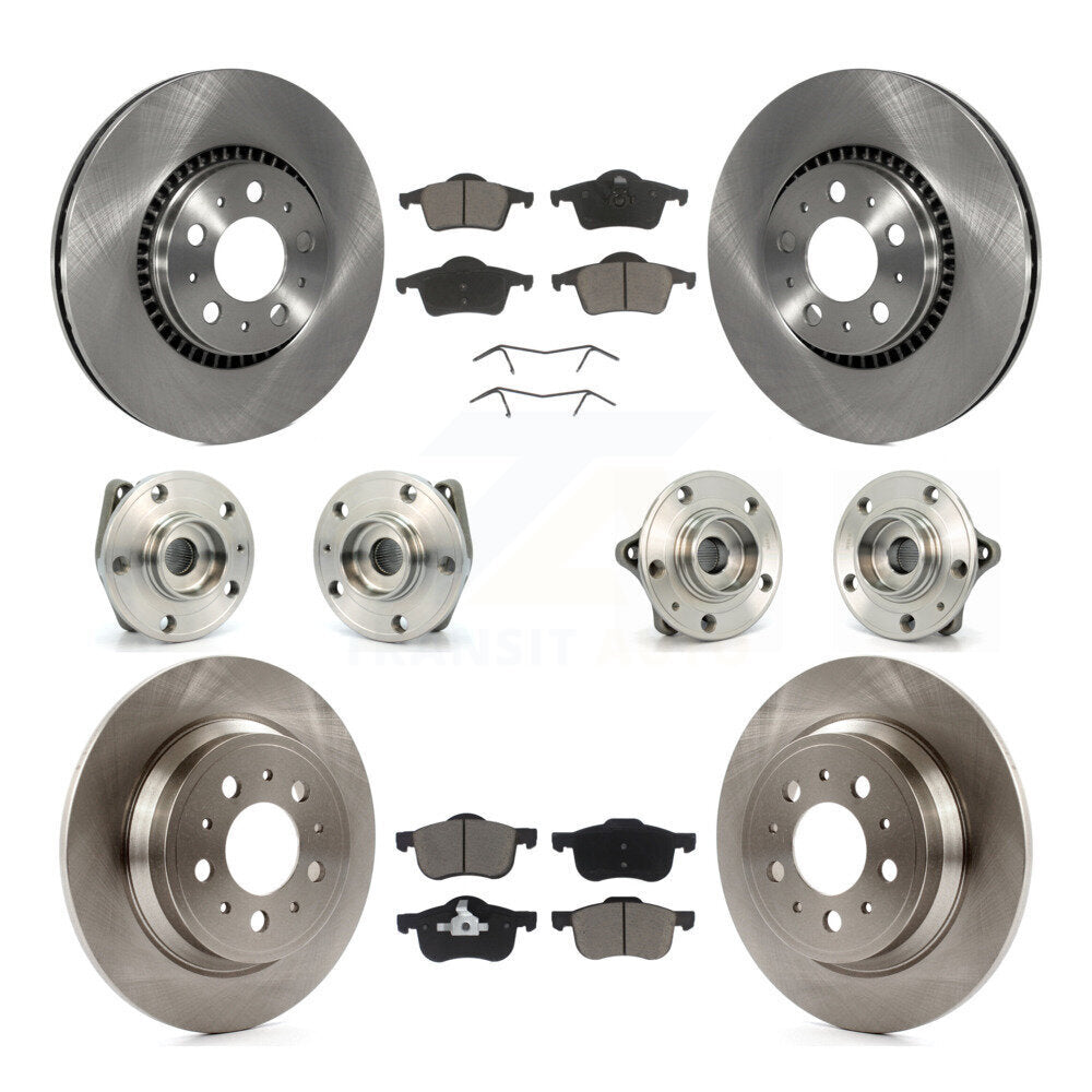 Kit de Rotor et de plaquettes de frein, roulement de moyeu avant et arrière (10 pièces) pour Volvo S60 XC70 V70 S8