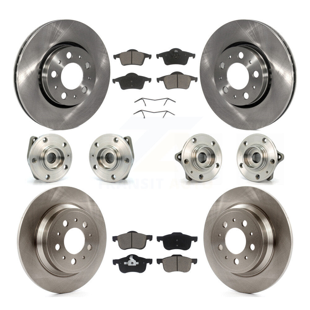 Kit de Rotor et de plaquettes de frein, roulement de moyeu avant et arrière (10 pièces) pour Volvo S60 XC70 V70 S8