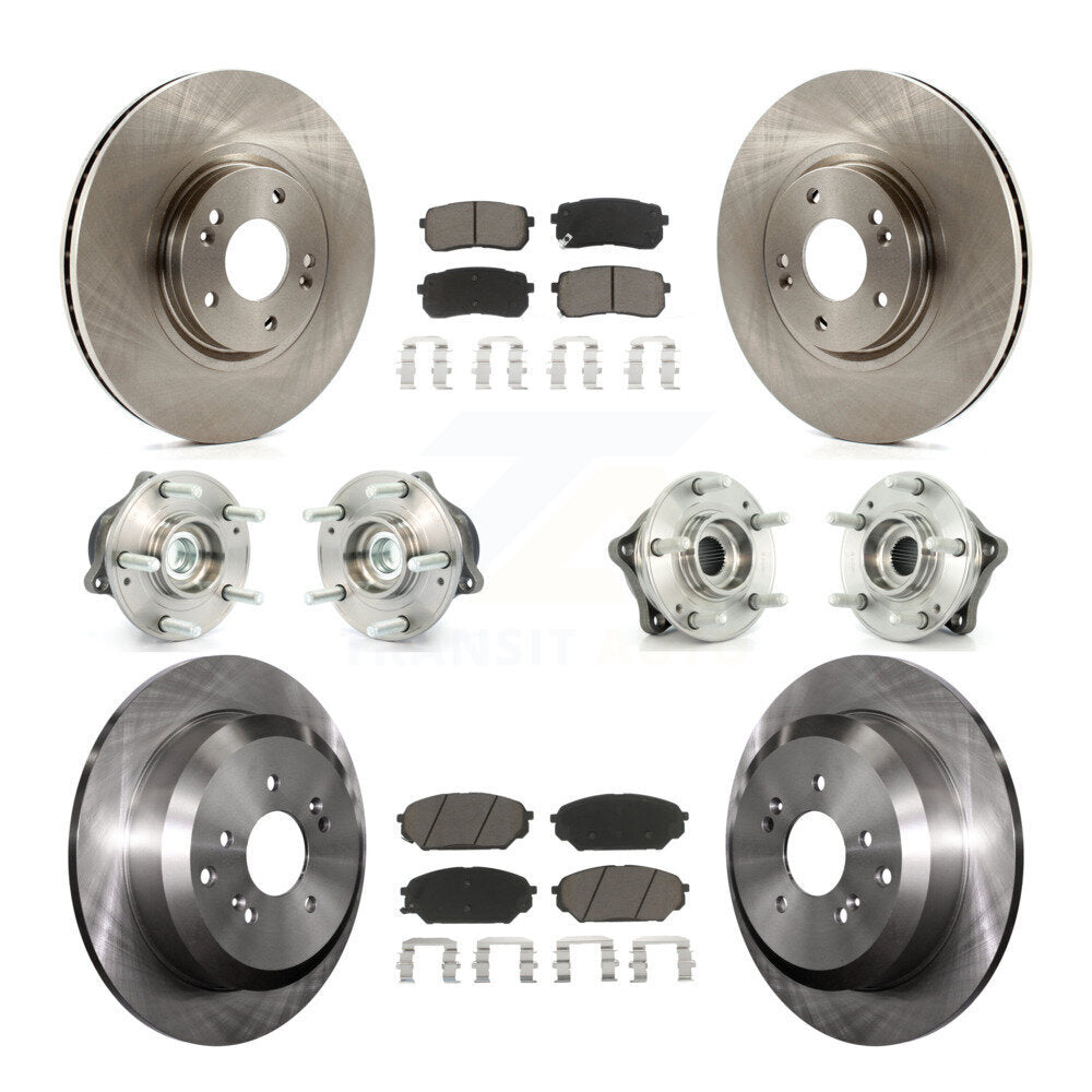 Kit de plaquettes de Rotor de frein, roulement de moyeu avant et arrière (10 pièces) pour Hyundai Veracruz FW 07-12