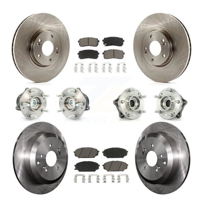 Kit de plaquettes de Rotor de frein, roulement de moyeu avant et arrière (10 pièces) pour Hyundai Veracruz FW 07-12