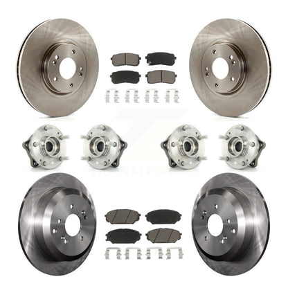 Kit de plaquettes de Rotor de frein, roulement de moyeu avant et arrière (10 pièces) pour Hyundai Veracruz AW 07-12