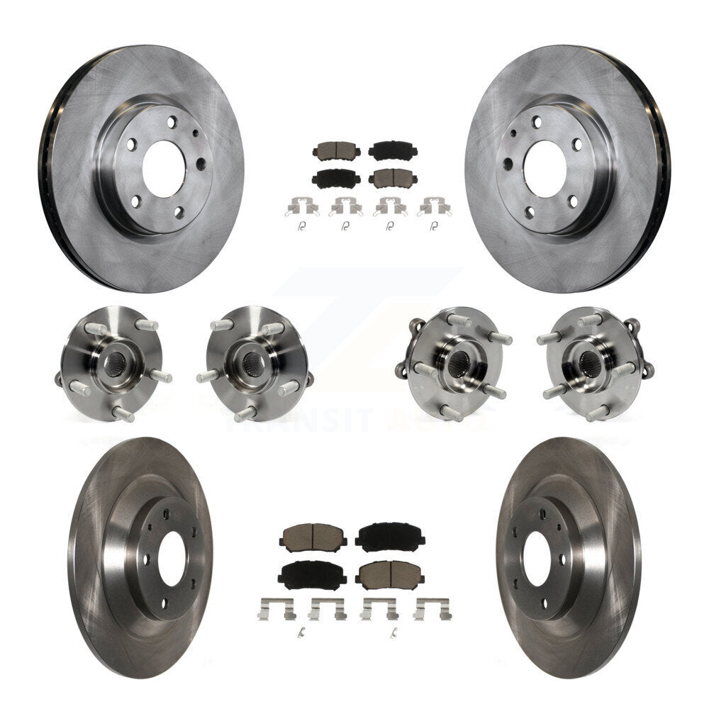 Kit de rotor et de plaquettes de frein avec roulement de moyeu avant et arrière (10 pièces) pour Mazda CX-5 AW 2013 – 2015