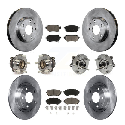 Kit de rotor et de plaquettes de frein à disque, roulement de moyeu avant et arrière (10 pièces) pour Mazda 2016 – 2018
