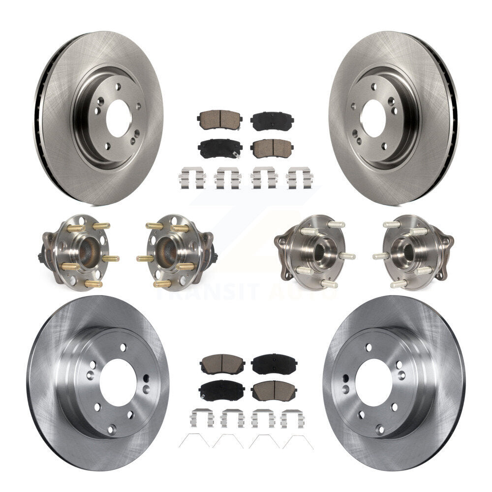 Kit de rotors et plaquettes de frein à disque, roulements de moyeu avant et arrière (10 pièces) pour Kia Optima