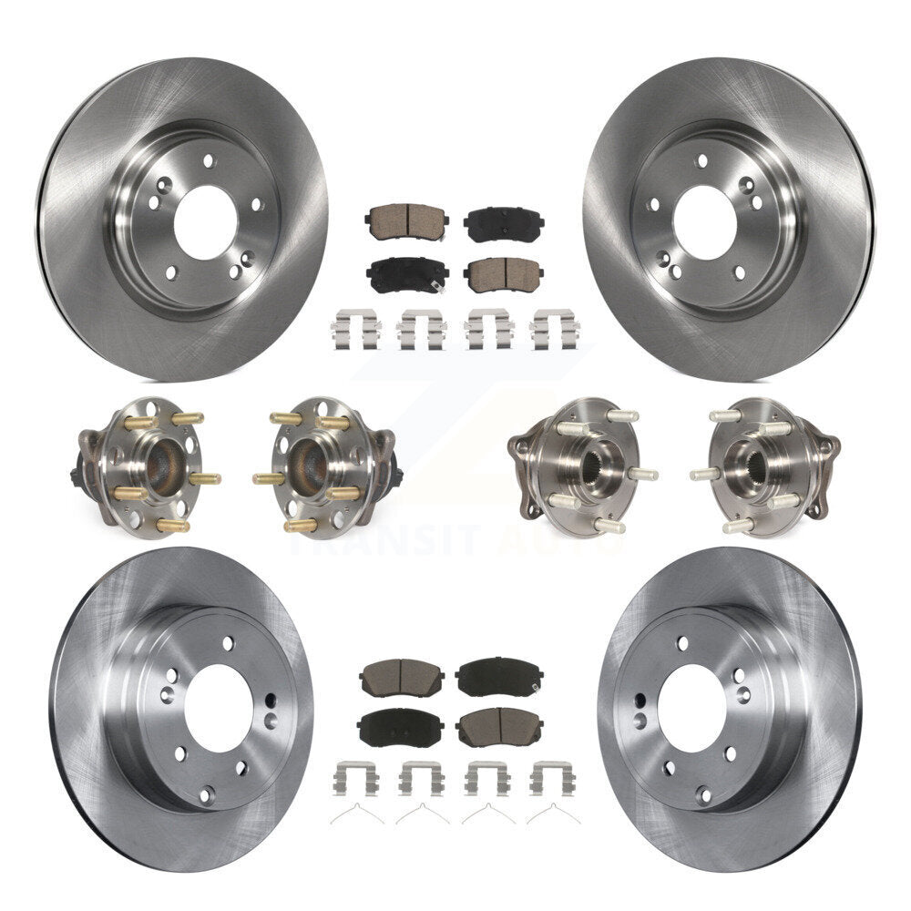 Kit de rotors et plaquettes de frein à disque, roulements de moyeu avant et arrière (10 pièces) pour Kia Optima