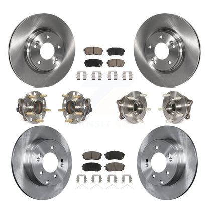 Kit de rotors et plaquettes de frein à disque, roulements de moyeu avant et arrière (10 pièces) pour Kia Optima