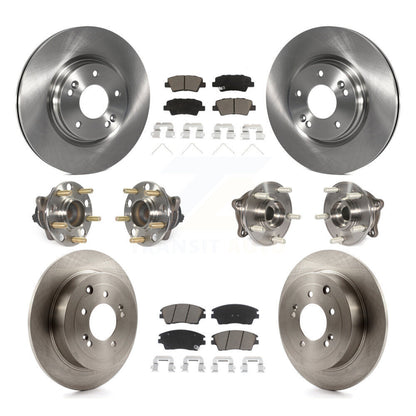 Kit de rotors et plaquettes de frein à disque, roulement de moyeu avant et arrière (10 pièces) pour Hyundai Tucson Ki