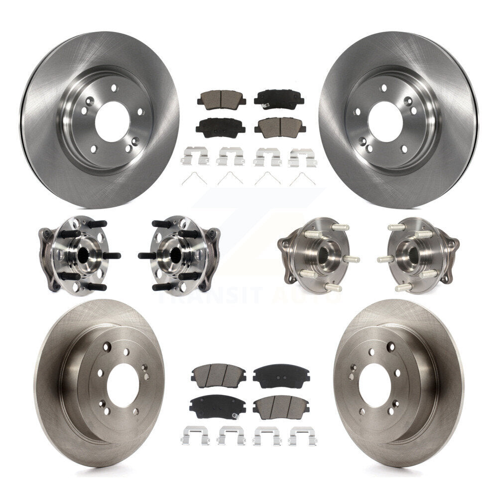 Kit de rotors et plaquettes de frein à disque, roulement de moyeu avant et arrière (10 pièces) pour Hyundai Tucson Ki