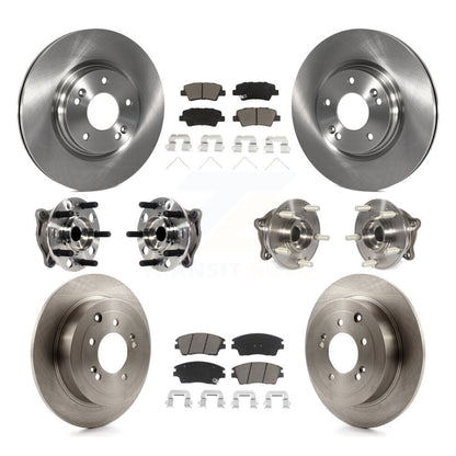 Kit de rotors et plaquettes de frein à disque, roulement de moyeu avant et arrière (10 pièces) pour Hyundai Tucson Ki
