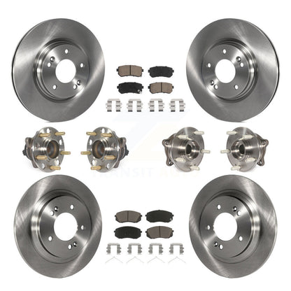 Kit de rotors et plaquettes de frein à disque, roulements de moyeu avant et arrière (10 pièces) pour Kia Optima
