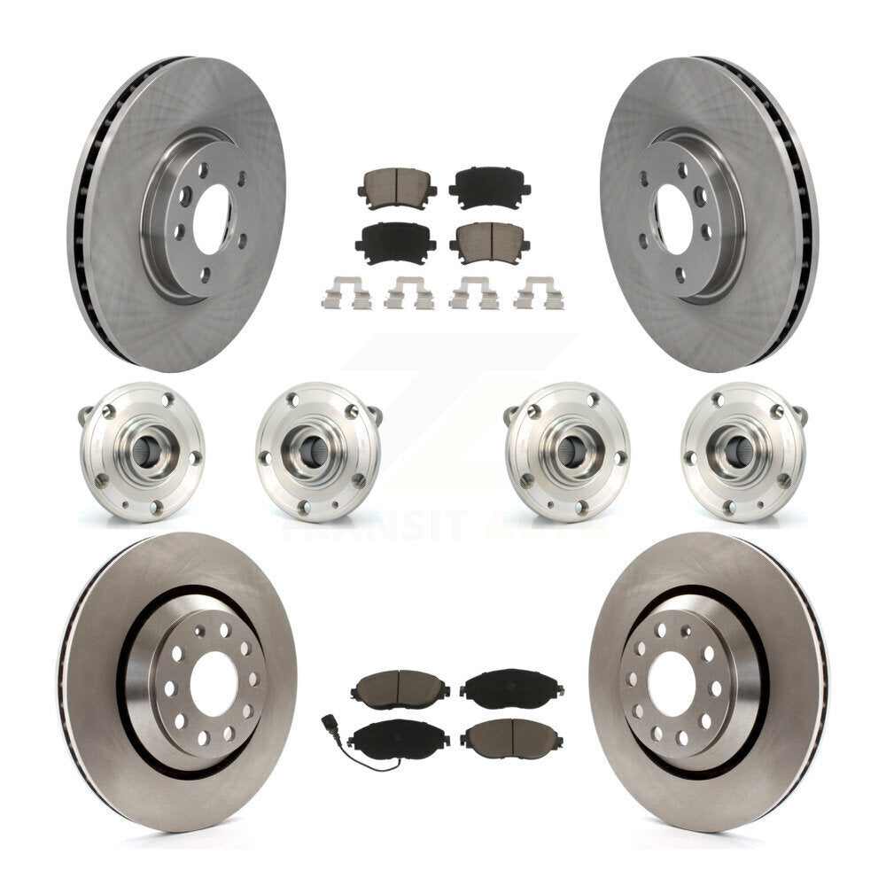 Kit de Rotor et de plaquettes de frein à disque, roulement de moyeu avant et arrière (10 pièces) pour Volkswagen CC AW