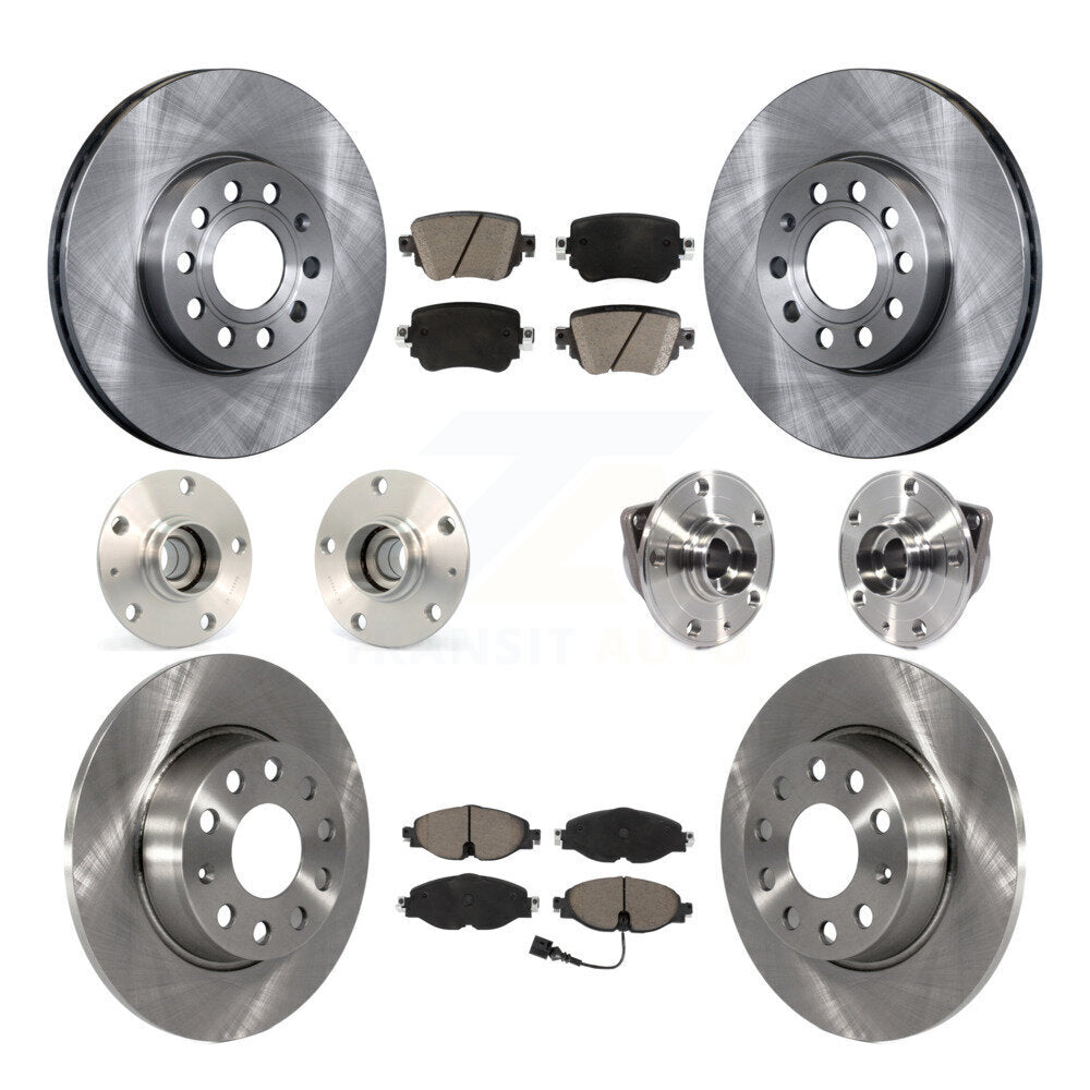 Kit de plaquettes de Rotor de frein, roulement de moyeu avant et arrière (10 pièces) pour Volkswagen Golf SportWage