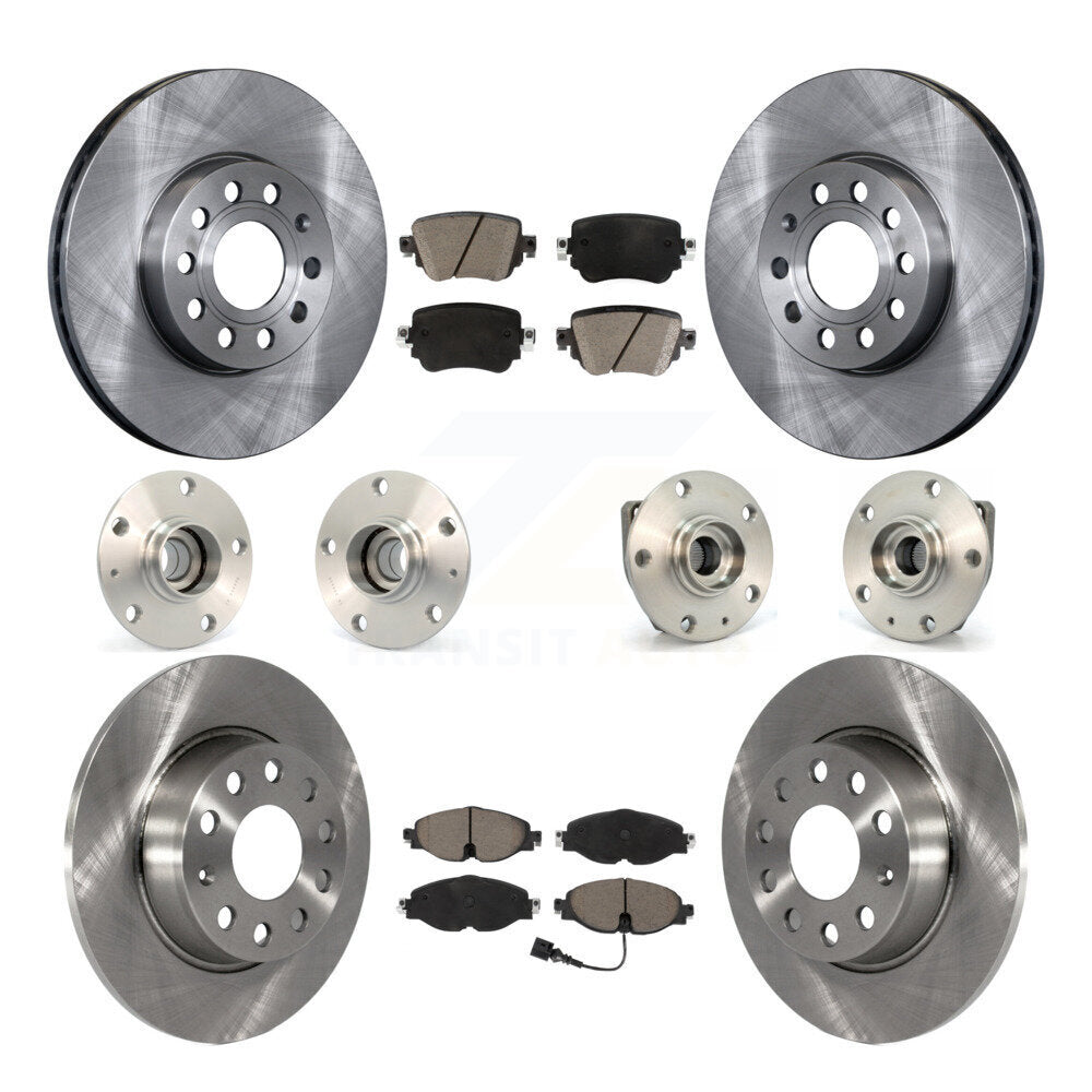 Kit de plaquettes de Rotor de frein, roulement de moyeu avant et arrière (10 pièces) pour Volkswagen Golf SportWage