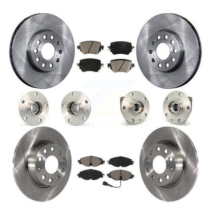 Kit de plaquettes de Rotor de frein, roulement de moyeu avant et arrière (10 pièces) pour Volkswagen Golf SportWage