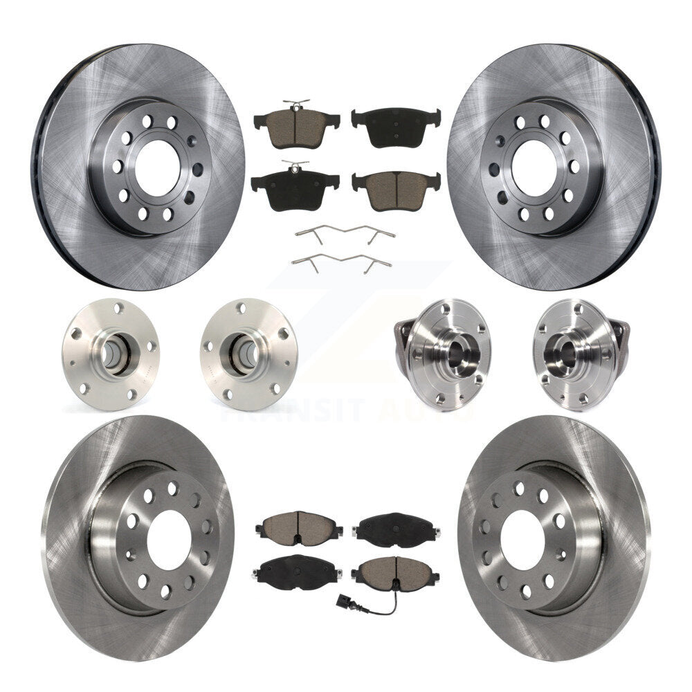 Kit de rotor et de plaquettes de frein à disque, roulement de moyeu avant et arrière (10 pièces) pour Audi A3 2.0 2016