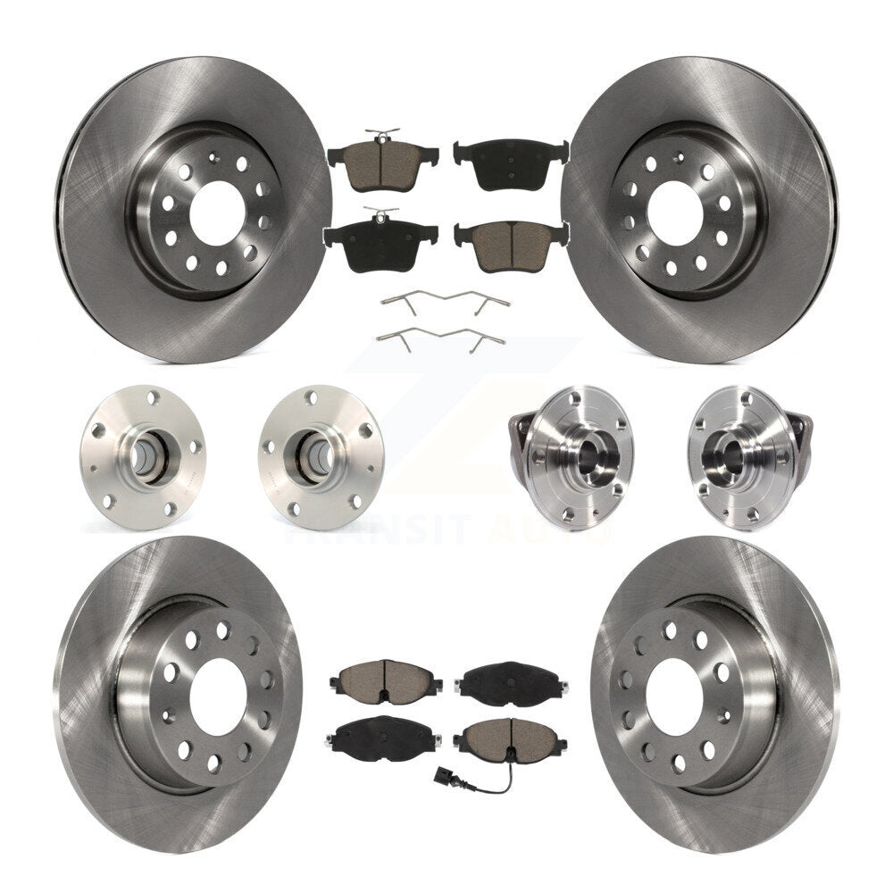 Kit de rotors et plaquettes de frein avec roulement de moyeu avant et arrière (10 pièces) pour Audi A3 Sportback e-tro