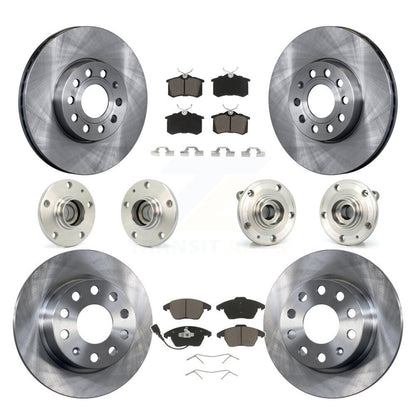 Kit de Rotor et plaquettes de frein, roulement de moyeu avant et arrière (10 pièces) pour Volkswagen Jetta Beetl