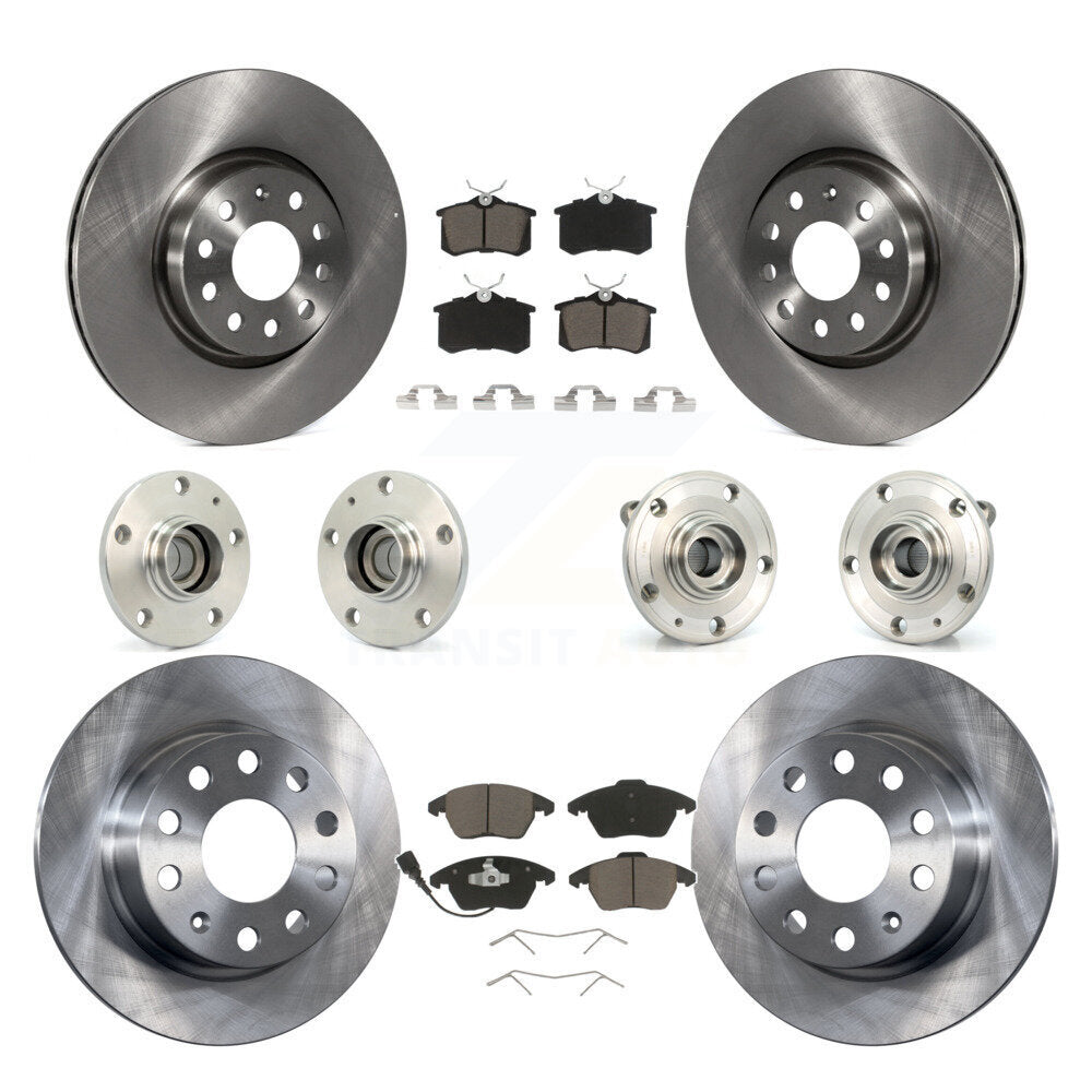 Kit de Rotor et plaquettes de frein, roulement de moyeu avant et arrière (10 pièces) pour Volkswagen Jetta Beetl