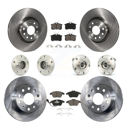 Kit de Rotor et plaquettes de frein, roulement de moyeu avant et arrière (10 pièces) pour Volkswagen Jetta Beetl