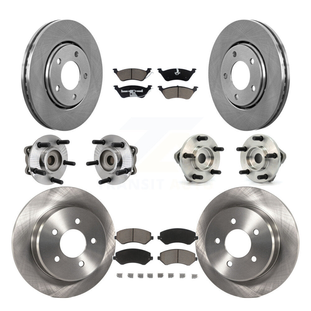 Kit de plaquettes de Rotor de frein, roulement de moyeu avant et arrière (10 pièces) pour Dodge Caravan Grand Town