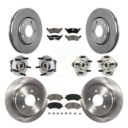 Kit de plaquettes de Rotor de frein, roulement de moyeu avant et arrière (10 pièces) pour Dodge Caravan Grand Town