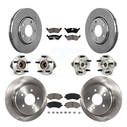 Kit de plaquettes de Rotor de frein, roulement de moyeu avant et arrière (10 pièces) pour Dodge Caravan Grand Town