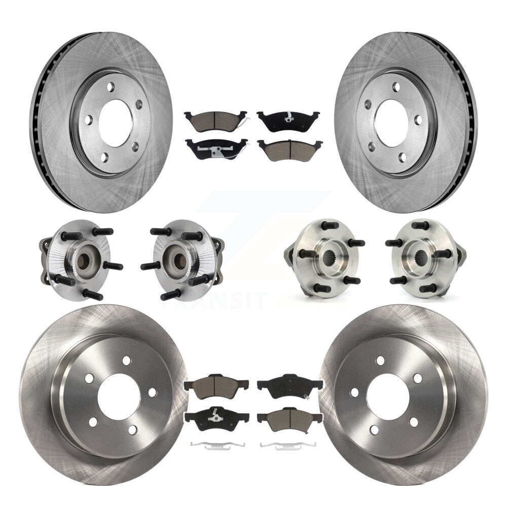 Kit de plaquettes de Rotor de frein, roulement de moyeu avant et arrière (10 pièces) pour Dodge Grand Caravan Town