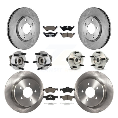 Kit de plaquettes de Rotor de frein, roulement de moyeu avant et arrière (10 pièces) pour Dodge Grand Caravan Town