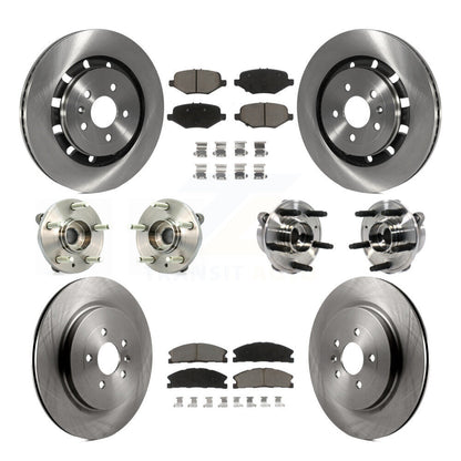 Kit de Rotor et de plaquettes de frein, roulement de moyeu avant et arrière (10 pièces), pour Ford Taurus Police Seda