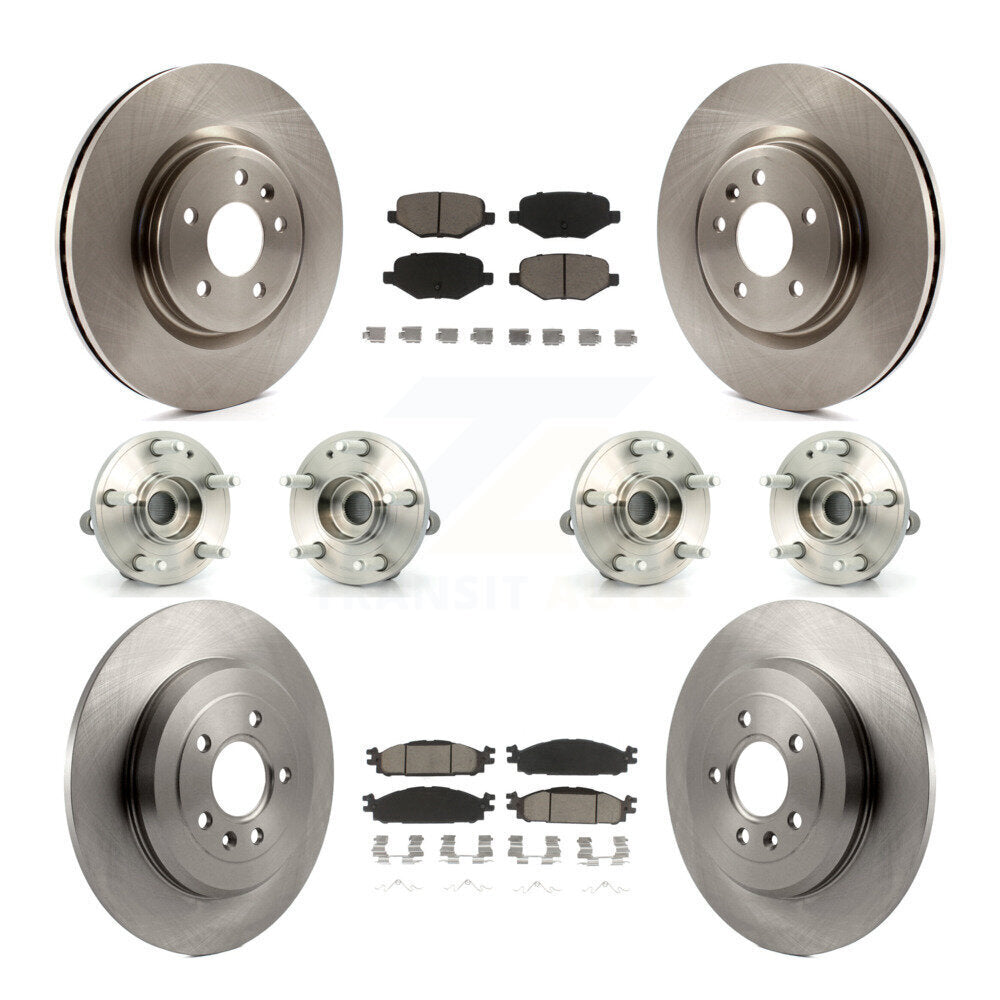 Kit de rotors et plaquettes de frein à disque, roulements de moyeu avant et arrière (10 pièces) pour Ford Explorer