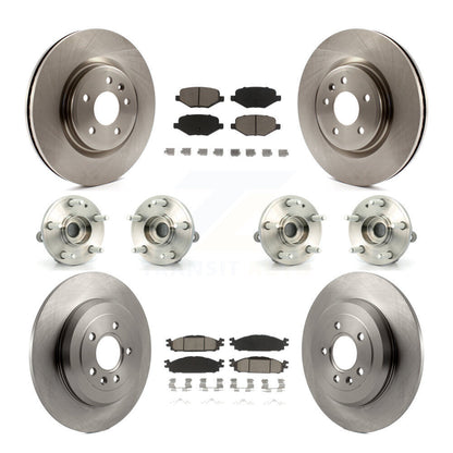 Kit de rotors et plaquettes de frein à disque, roulements de moyeu avant et arrière (10 pièces) pour Ford Explorer
