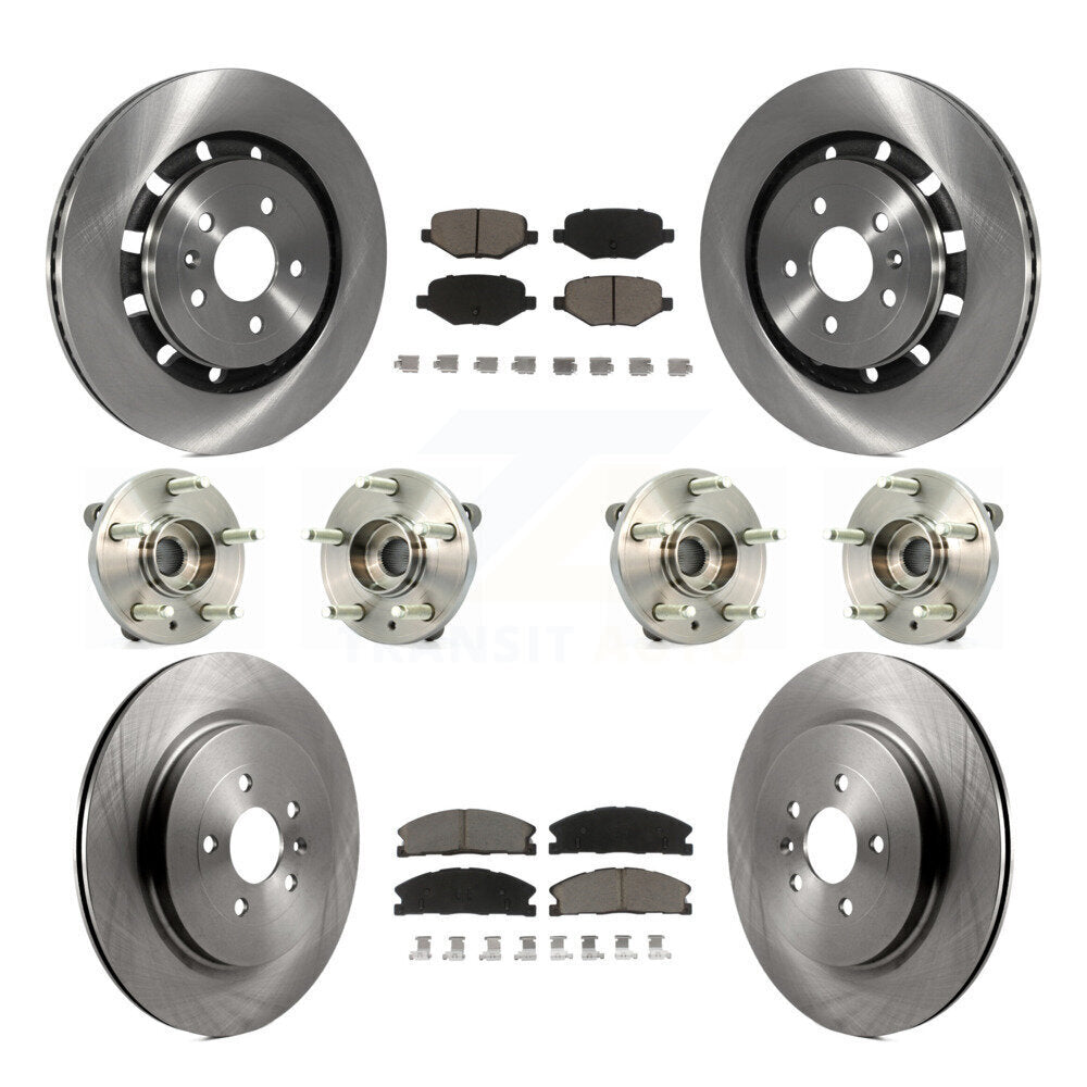 Kit de plaquettes de Rotor de frein, roulement de moyeu avant et arrière (10 pièces) pour Ford Lincoln Flex MKS MK