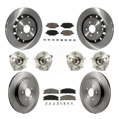 Kit de plaquettes de Rotor de frein, roulement de moyeu avant et arrière (10 pièces) pour Ford Lincoln Flex MKS MK