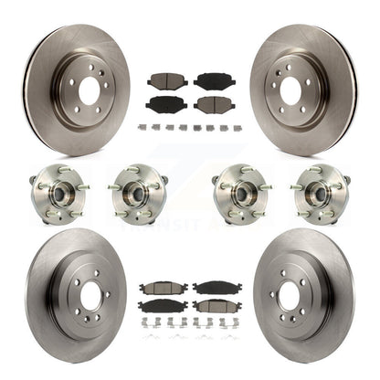 Kit de Rotor et de plaquettes de frein, roulement de moyeu avant et arrière (10 pièces) pour Ford Flex Taurus Lincol
