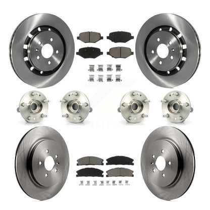 Kit de rotors et plaquettes de frein à disque, roulements de moyeu avant et arrière (10 pièces) pour Ford Explorer
