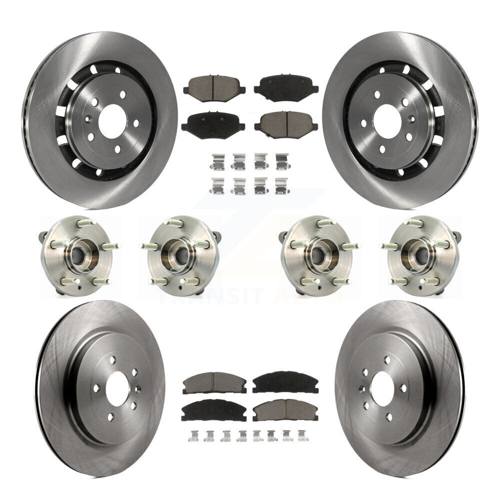 Kit de Rotor et de plaquettes de frein, roulement de moyeu avant et arrière (10 pièces) pour Ford Flex Taurus Lincol