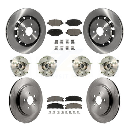 Kit de Rotor et de plaquettes de frein, roulement de moyeu avant et arrière (10 pièces) pour Ford Flex Taurus Lincol