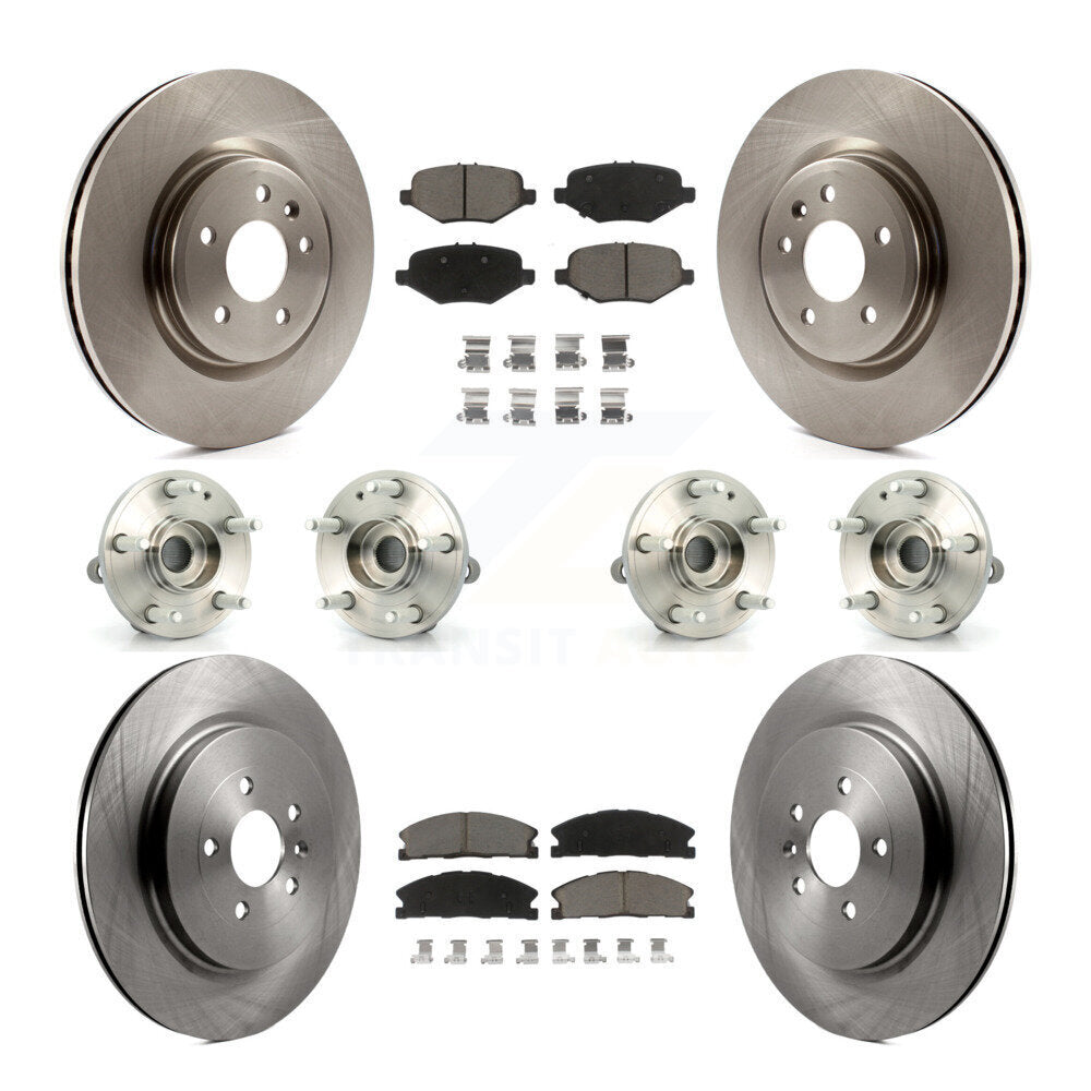 Kit de rotor et de plaquettes de frein, roulement de moyeu avant et arrière (10 pièces) pour Ford Explorer Spor 2013