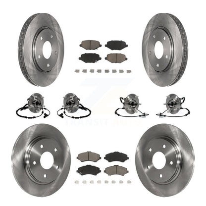Kit de plaquettes de Rotor de frein, roulement de moyeu avant et arrière (10 pièces) pour Dodge Grand Caravan Town