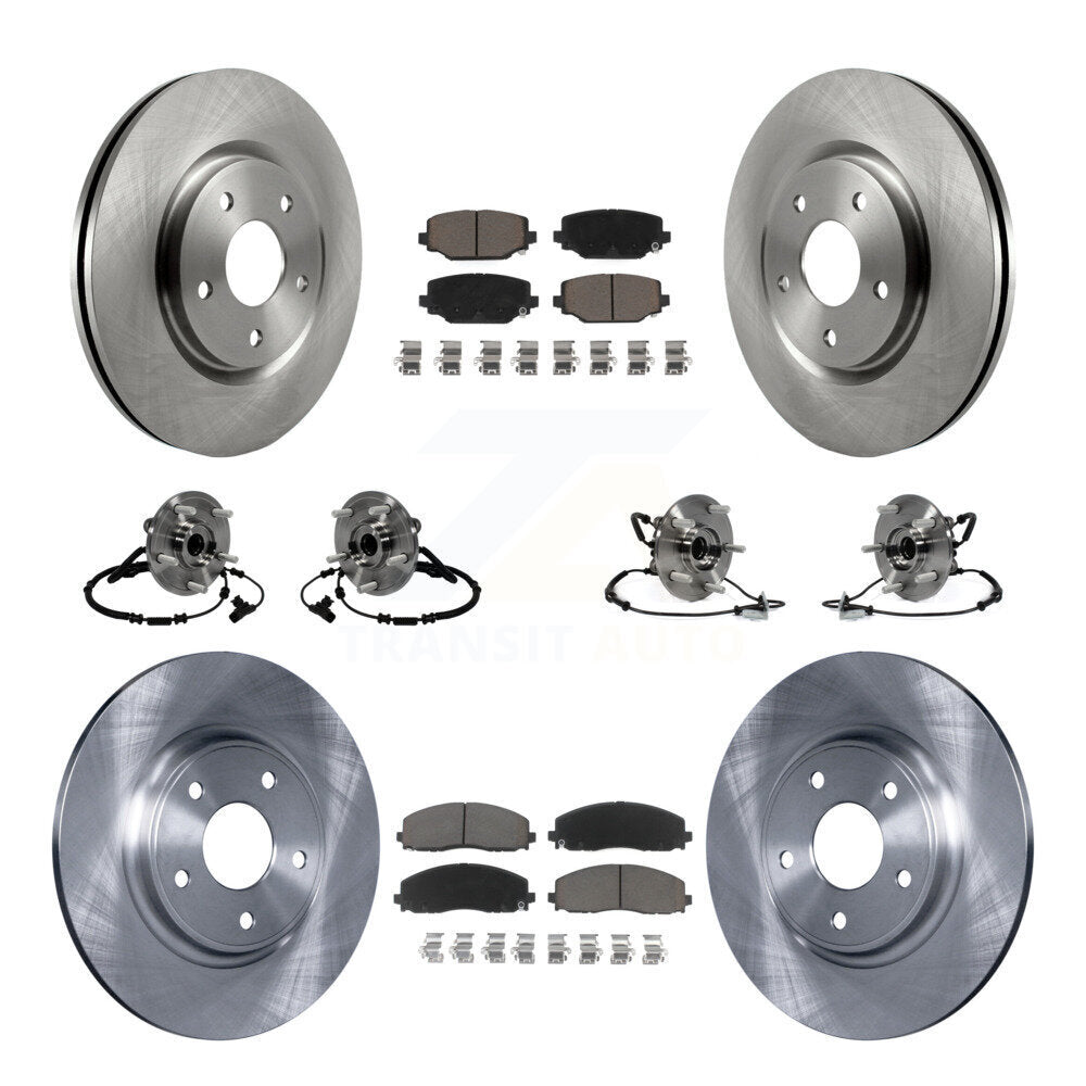 Kit de plaquettes de Rotor de frein, roulement de moyeu avant et arrière (10 pièces) pour Dodge Grand Caravan Town