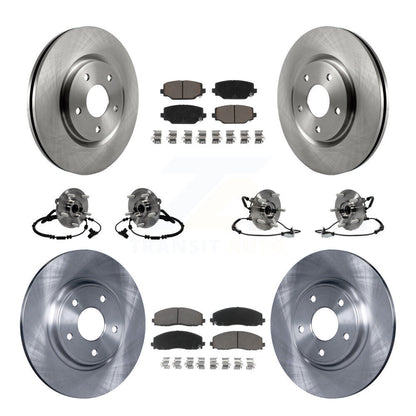 Kit de plaquettes de Rotor de frein, roulement de moyeu avant et arrière (10 pièces) pour Dodge Grand Caravan Town